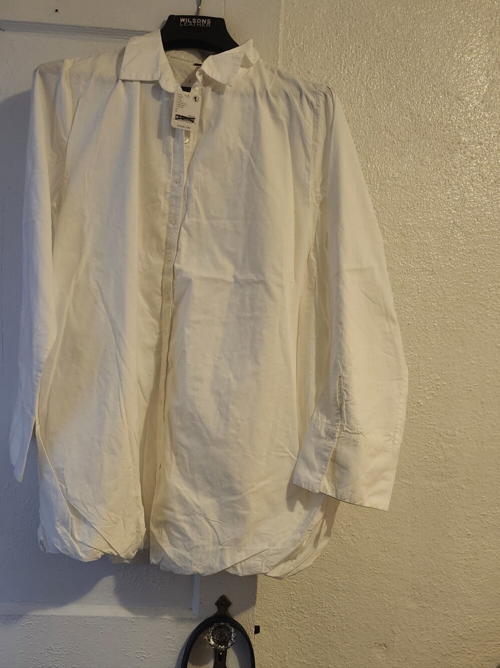 Womens White Balloon Style Dress Or Shirt